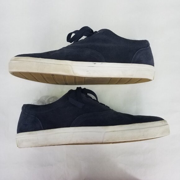 VINCE Suede Lace Up Sneaker Men's 11.5 Fullington Navy Platform Low Top Shoe - Picture 7 of 14